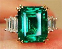 4.8ct Natural Emerald 18Kt Gold Ring