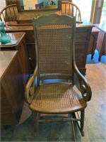 Cane & Wood Rocking Chair