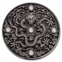 2023 Niue 2 Oz Silver Antique Chinese Dragon Art