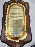 Vintage The Ten Commandments like new Plaque