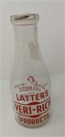 Latter's Veri-Rich Products Milk Bottle