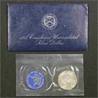 US Coins 1974 40% Silver Eisenhower in blue envelo