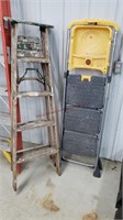 5' Wooden & 3- Step Cosco Painters Ladder
