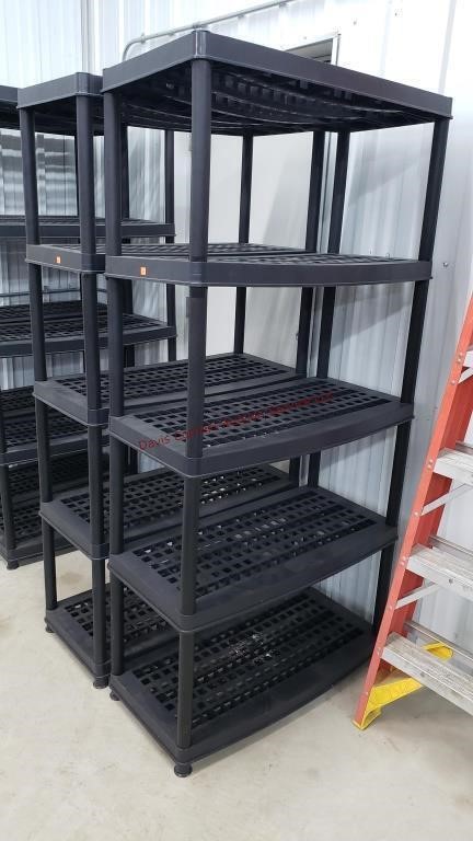 2- 36x73x18d Plastic Garage Shelves