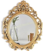 20x24 Antique Gold Oval Mirror  Vintage