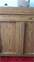 Laminate Rolling Storage Cabinet approx 34x30x21