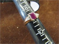 Gold Overlay Ruby Ring