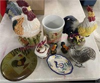 Collection of rooster kitchen decor