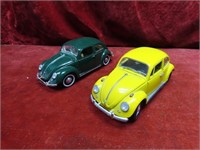 (2)Diecast Volkswagen Beetles cars.