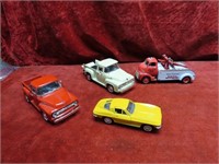 (4)Diecast cars & trucks. Corvette & others.