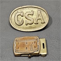 Reproduction CSA Brass Buckle & Drum Buckle
