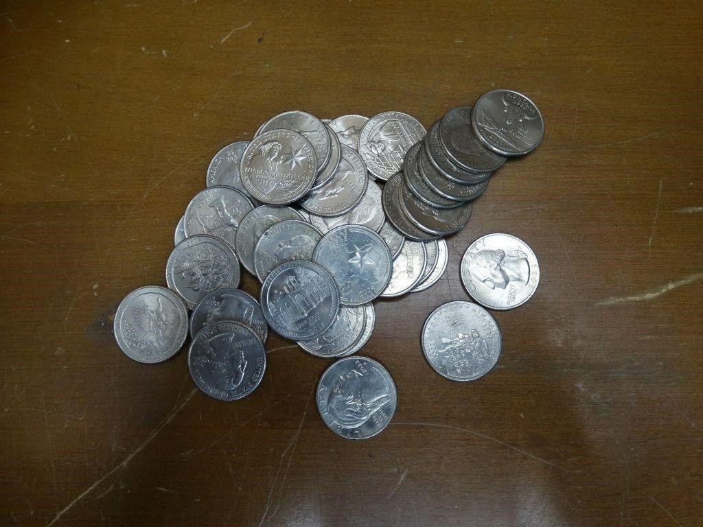 $10.00 Face US States & Commemorative Quarters