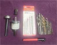 Misc Set Of Drill & Hole Saw Bits