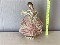 DRESDEN LACE FIGURINE - DANCING LADY