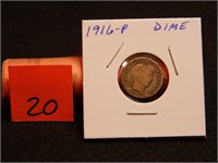 1916 P US Dime 90% Silver