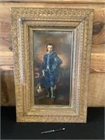 Antique Blue Boy Framed Picture