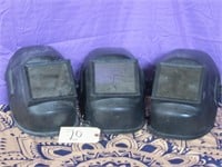 Qty 3 Used Welding / Grinding Helmets