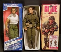 GI Joe Action Soldier & Grunt 12" Figures Boxed