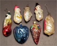 7 Nice Antique Figural Christmas Ornaments