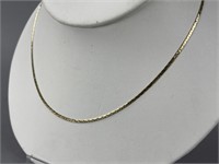 32'' 14K Yellow Gold Herringbone Necklace