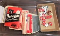 vintage playing cards & dice