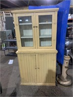 Vintage cupboard overall height is 74" x