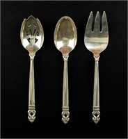 3 ‘Royal Danish’ Sterling Silver Serving Pieces