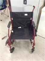 Red travel wheelchair