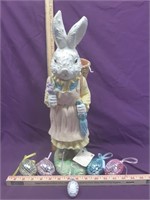 17" Easter Rabbit / Bunny with Eggs