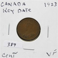 1923 CANADIAN PENNY - KEY DATE