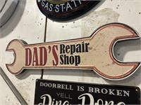 Dad’s Repair Shop Metal Sign