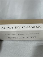 LUNA BY CAMILIA 12IN TAPER CANDLE 10 PCS SUNSET