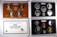 2012 U.S. SILVER PROOF SET IN ORIG BOX/COA