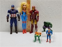 Action Figures- Captain America,  Supergirl,