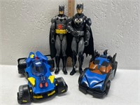 Batman lot -  2 Batman and 2 vehicles