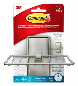 Command Soap Dish for Shower, Damage Free Hanging