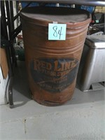 Red Line Floor Sweep Advertising Can w/LId
