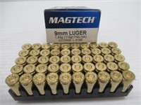 (50) Rounds of Magtech 9mm luger 115 grain FMJ