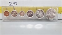 1966 Coin Set In Plastic Case With Unc Coins