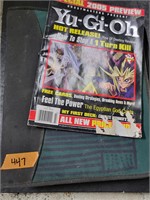 Yu-Gi-Oh magazine and cards