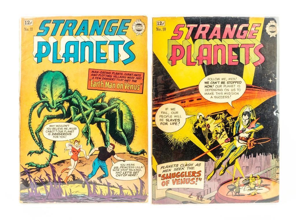 Comic (2) Strange Planets #10 & #11 Nice! 1964