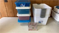 8 - Storage Baskets, 4 - Small Lidded Containers,