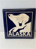RARE MID CENTURY ALASKA POLAR BEAR CERAMIC TILE