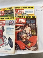 Vintage 1963 Hot Rod Magazine lot of 4 magazines