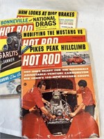 Vintage 1964c Hot Rod Magazine lot of 4 magazines