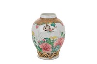 18th C CHINESE EXPORT PORCELAIN TEA CADDY