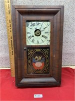 Seth Thomas clock with eagle design