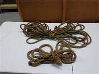 two pieces natural rope