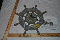 ships wheel wall clock