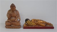 Oriental gilt lacquer Buddha with
